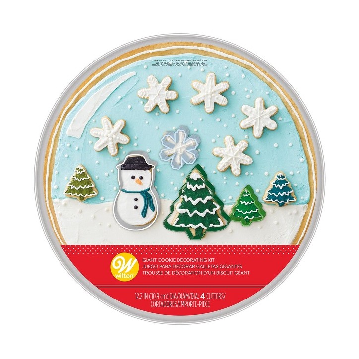 Wilton Giant Cookie Pan Set Snow Globe 5pc