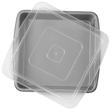 Wilton Recipe Right non-stick Brownie Tin with Cover - Wilton Covered Brownie Pan Square 22,5 x 22,5cm