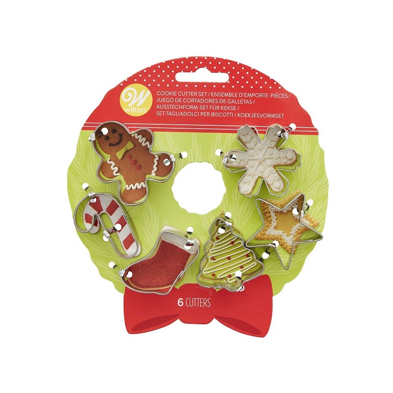 Wilton Mini Cookie Cutter Set Wreath Set, 6 pcs