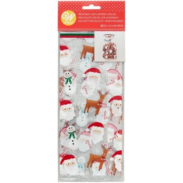 Wilton Treat Bags Santa / Snowman / Reindeer pk/20