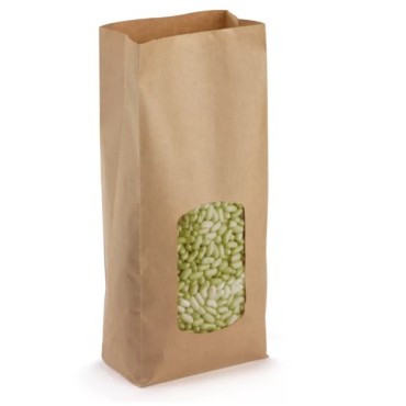 10 Kraft Food Packaging Bags 100 x 290 x 55 mm