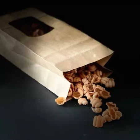 Kraftpapier Tüten Braun mit Sichtfenster Mittel 10 Stück