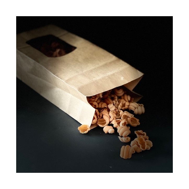 Brown Kraft Paper Bags with Window Medium 10 Pieces