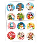 deKora 58mm Esspapier Weihnachten Cupcake Toppers, 12 Stück