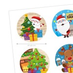 deKora 58mm Wafer Cake Disc Christmas Cupcake Toppers, 12pcs