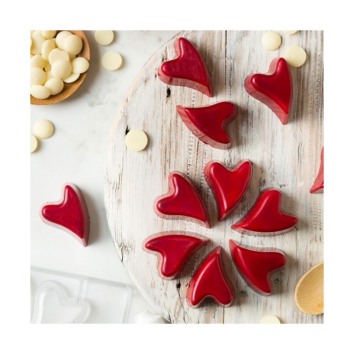 Decora Profi Schokoladenform Crazy Hearts – Polycarbonat Herzform