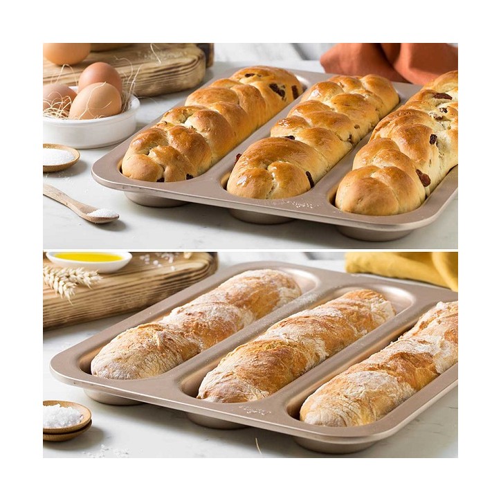 Decora GOLDLine Baguette Backblech – Perforierte Baguette Backform