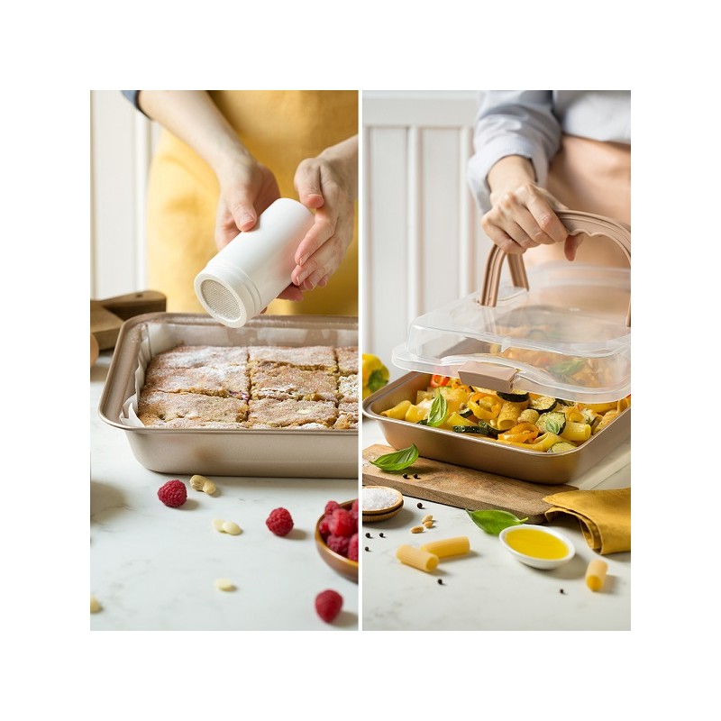 Decora GOLDLine Bake & Carry Rectangular Baking Pan with Cover