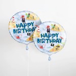 Unique Party Foil Balloon Happy Birthday Ahoy Pirate, 45cm