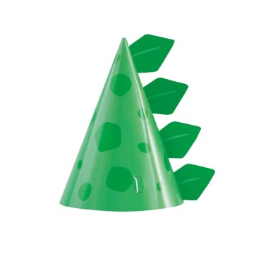 Dino Partyhat with Spikes - stegosaurus party hat - Dinosaur Party Hats 8 pcs