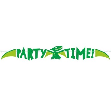 Dinosaurier Girlande Pteranodon - PARTY TIME Flugsaurier Banner - Partydekoration Dinosaurier Kindergeburtstag