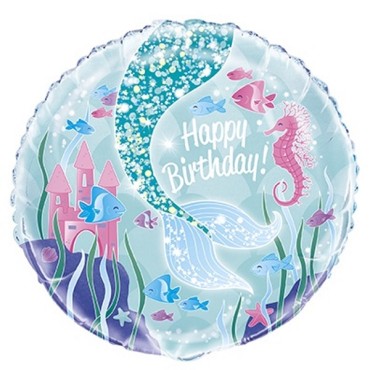 Mermaid Foil Balloon - 58337 - Mermaid Birthday Balloon