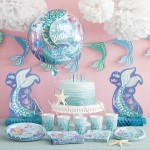 Unique Party Foil Balloon Happy Birthday Mermaid, 45cm