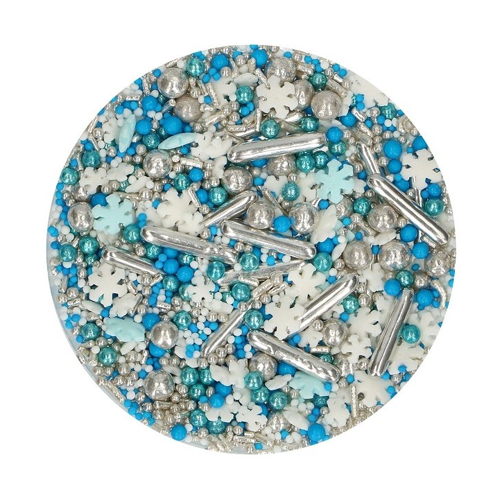 FunCakes Frosty Medley Streudekor 65g – Winter Streusel Mix