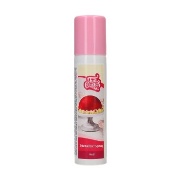 Edible Metallic Spray Red - Red Food Spray - Red Metallic Food Colouring Spray