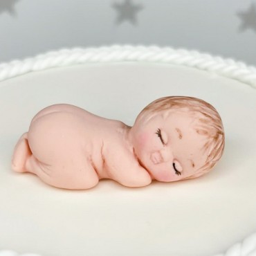 Silicone Mould Sleeping Baby undressed - sugarcraft mould baby 3d - kd993 baby mould