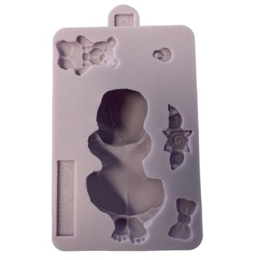 3D Baby Silikonform - schlafendes Baby Sugarcraft Mould - Fondantform Baby 3D