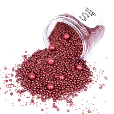 Edible Red Pearls Sprinkles Mix - SuperStreusel Evening Red 90g
