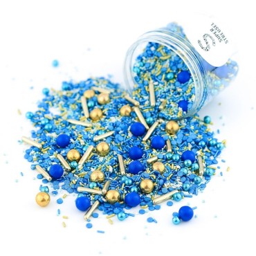 Royal Blue - Gold Sugar Decoration - SuperStreusel RoyalGlam Sprinkles Medley