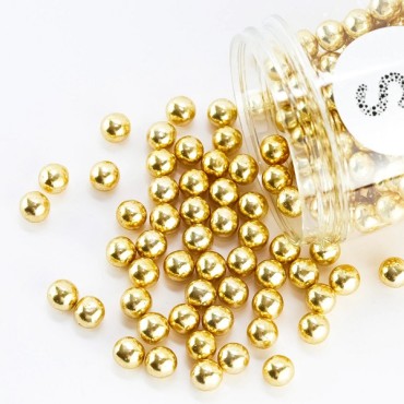 Schokoladenkugeln Gold Kuchendekor - Goldene Perlen Tortendeko - essbare Perlen Gold
