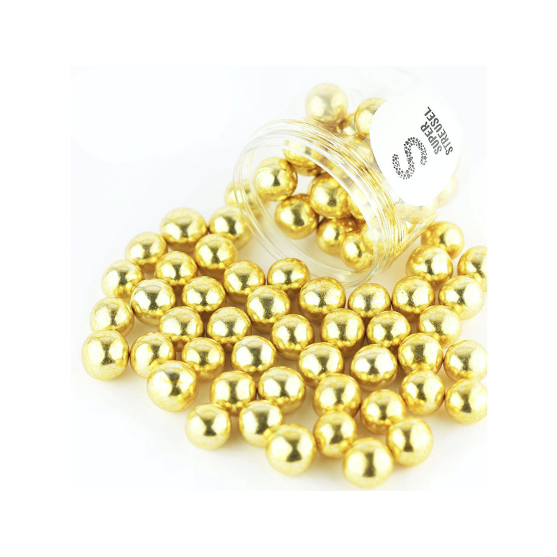 Super Streusel XL 15mm Chocolate Balls Gold, 130g