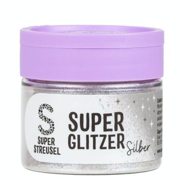 Essbarer Glitzer Silber - Superstreusel Glitzer Silver VEGAN