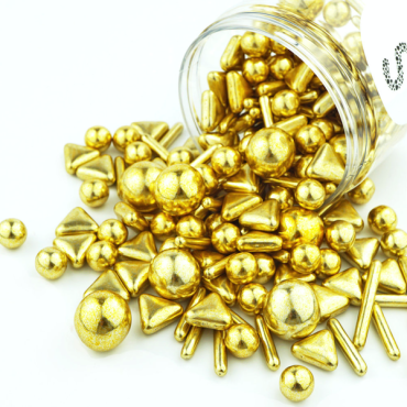 Rods&Balls Gold Cake decoratio - Gold Cakedecor - Goldstücke Superstreusel
