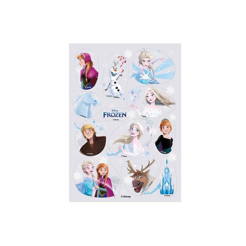 deKora Edible Frozen II Wafer Sheet Pictures, 12 pcs