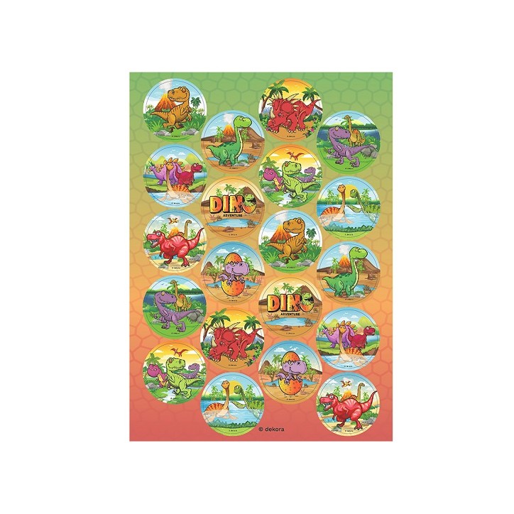 Dinosaurier Cupcake Aufleger Esspapier 20 Stück DeKora Dinosaurier Cupcake Aufleger Esspapier 20 Stück DeKora