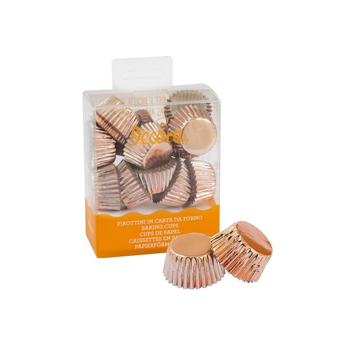 Decora Pralinenkapseln Rose Gold 180 Stück Mini Förmchen