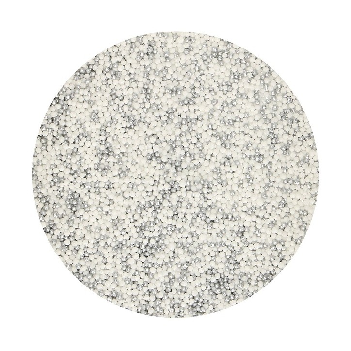 FunCakes Nonpareilles Mix Silber Weiss 80g