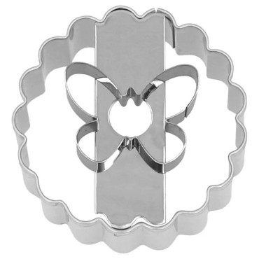 Linzer Cutter Butterfly - Butterfly Sandwich Cookie Cutter - Spring Cookie Cutter