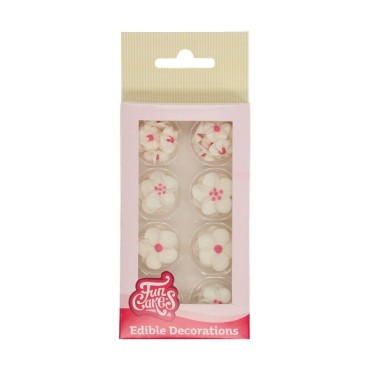 FunCakes Sugar Decorations Blossom Mix White/Pink Set/32