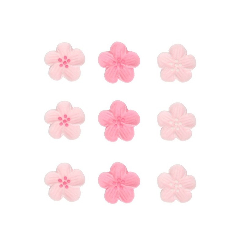 FunCakes Pink Flower Mix Sugar Decorations, 24 pcs