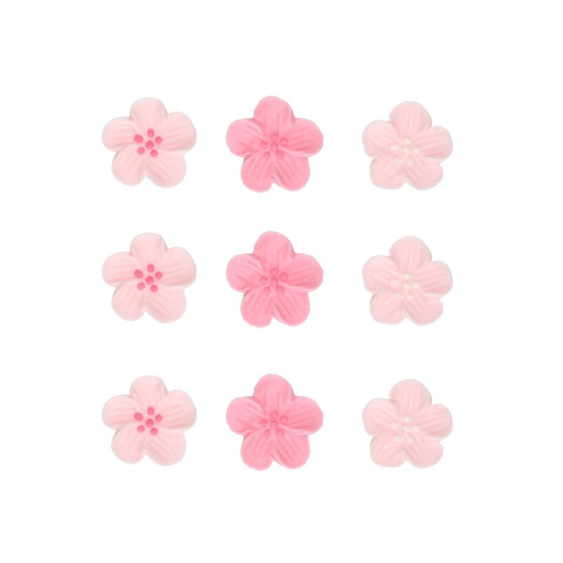 FunCakes Rosa Blumen Mix Zuckerdekor, 24 Stück
