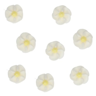 FunCakes Sugar Decorations Mini Flowers White pk/56 - Drop Flower Cake decoration