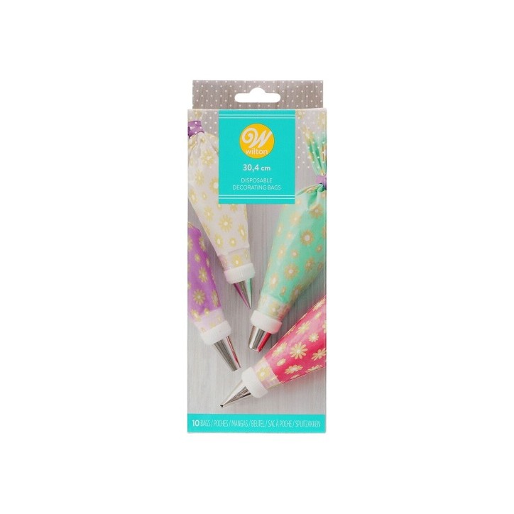 Wilton Spritzbeutel 30cm Blumen Einweg 10 Stück Wilton Spritzbeutel 30cm Blumen Einweg 10 Stück