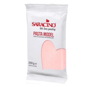 Saracino Modelliermasse Babyrosa -  SARACINO Modellierpaste Baby Rosa 250g - Glutenfreie Modelliermasse Rosa