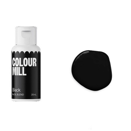 VEGAN Food Colouring Black Colour Mill Oil Blend - Kosher Colour Mill Black - Oil-based Food Colouring Black CMO20BLK