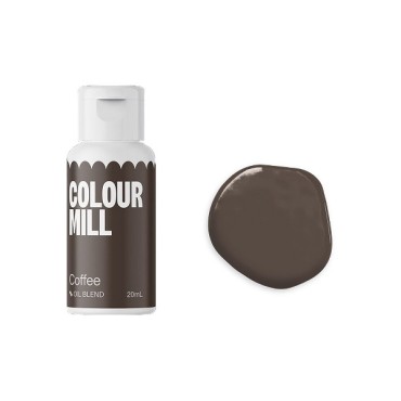 Food Colouring Coffee Colour Mill Oil Blend - Oil Based Food Colour Coffee Brown - Vegan/Kosher Food Colouring