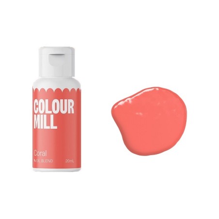 Lebensmittelfarbe Koralle - Colour Mill Coral Oil Blend - Vegane Lebensmittelfarbe