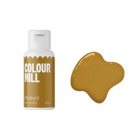 Senfgelbe Lebensmittelfarbe Mustard Oil Blend Colour Mill Ölbasierte Lebensmittelfarbe Senfgelb Schokoaldenfarbe VEGAN