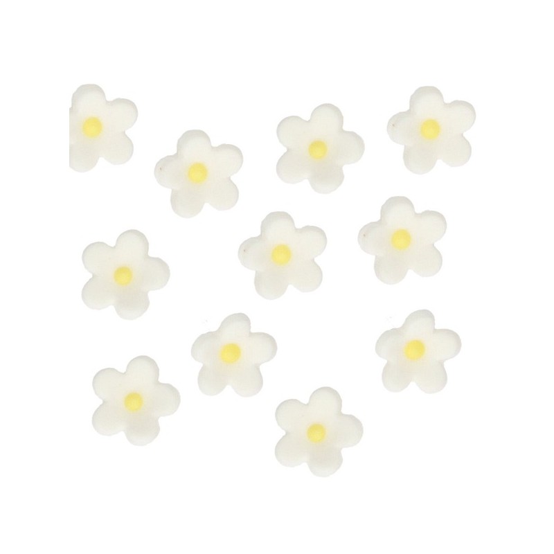 FunCakes White Blossom Sugar Decorations, 64 pcs