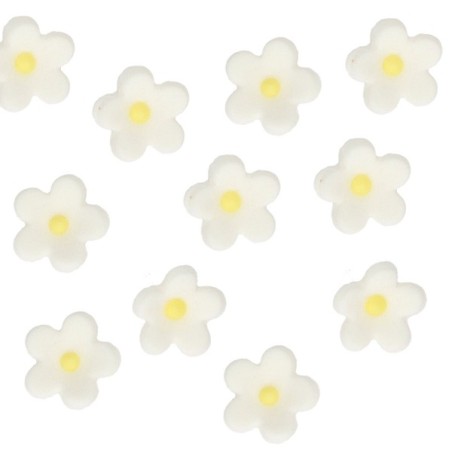 Glutenfreie Zuckerblumen Mini Flower White 64 pcs - FunCakes Sugar Decorations White Blossoms pk/64