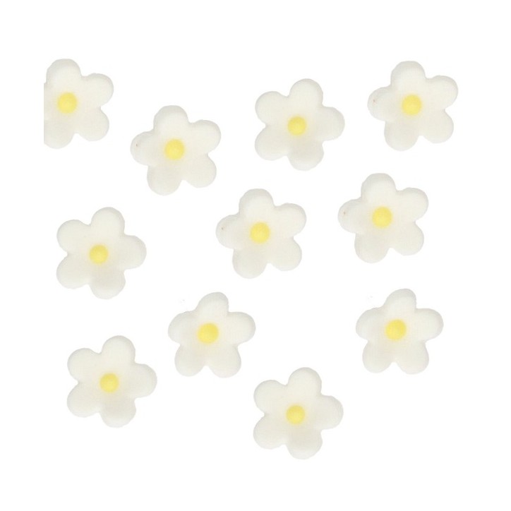 White Mini Sugar Flowers 64pcs FunCakes Cake Decoration