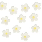 FunCakes White Blossom Sugar Decorations, 64 pcs