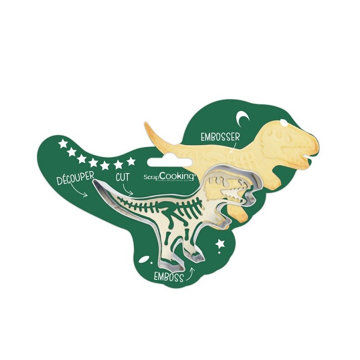 T-Rex Cookie Cutter with Embosser ScrapCooking