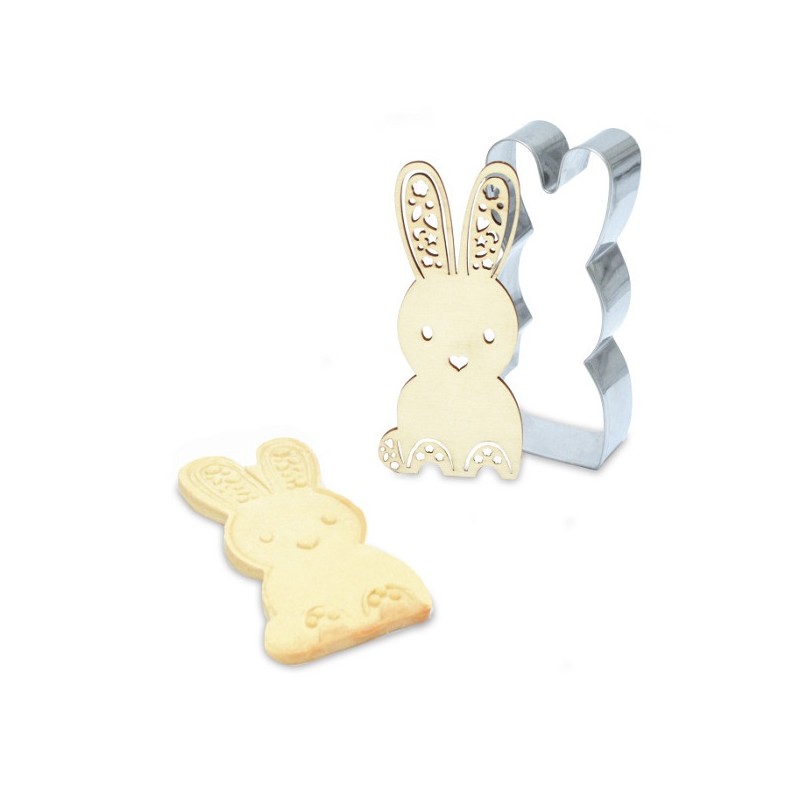 ScrapCooking Cookie Cutter and Embosser Easter Bunny, 10.3x5cm