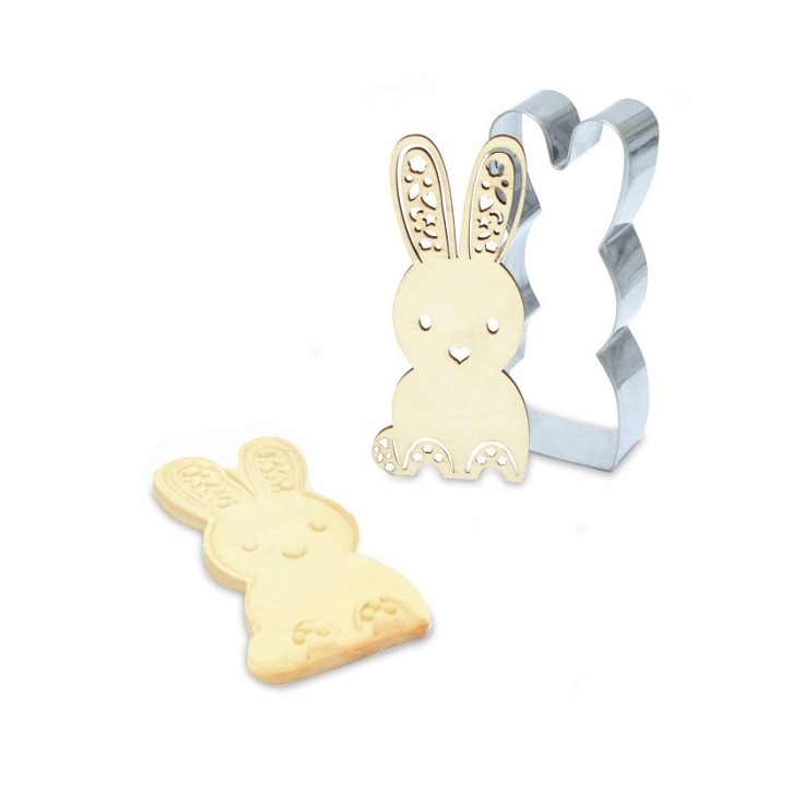 Easter Bunny Cookie Cutter with Embosser ScrapCooking Easter Bunny Cookie Cutter with Embosser ScrapCooking
