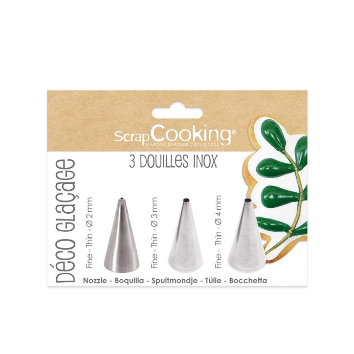 Spritztüllen Set Cookies 3-teilig ScrapCooking Lochtüllen